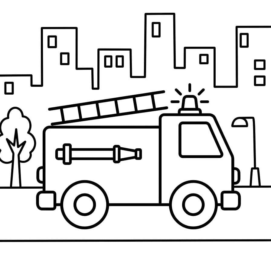 Tekenen Brandweerwagen basis