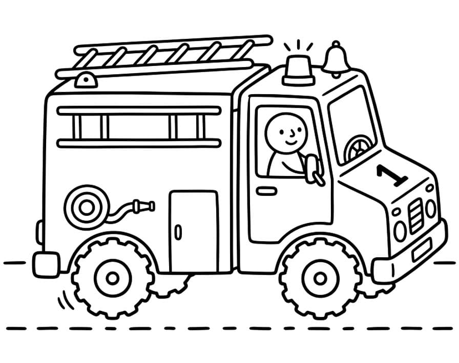Tekenen Brandweerwagen