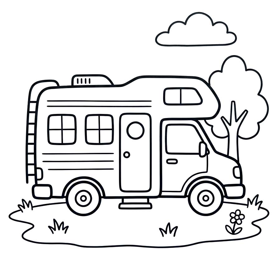 Tekenen Camper gratis