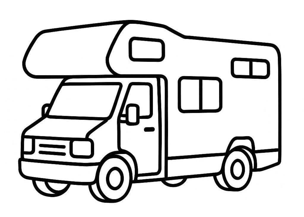 Tekenen Camper gratis simpel