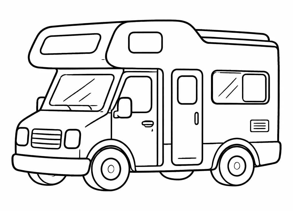 Tekenen Camper gratis voor kinderen