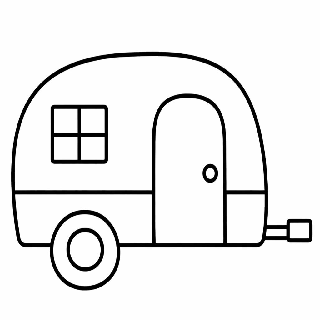 Tekenen Camper simpel