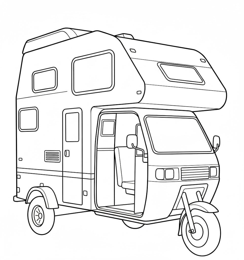 Tekenen Camper voor kinderen