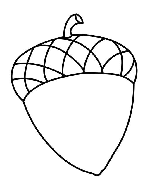 Tekenen Eikel afdrukbaar