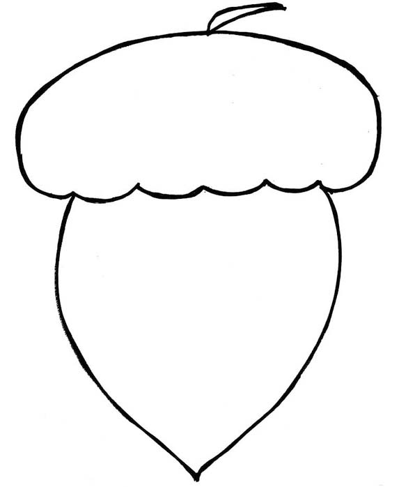 Tekenen Eikel afdrukbaar voor kinderen