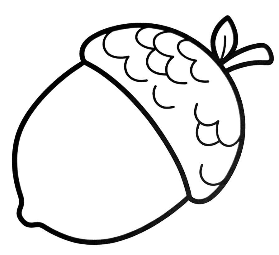 Tekenen Eikel gratis simpel