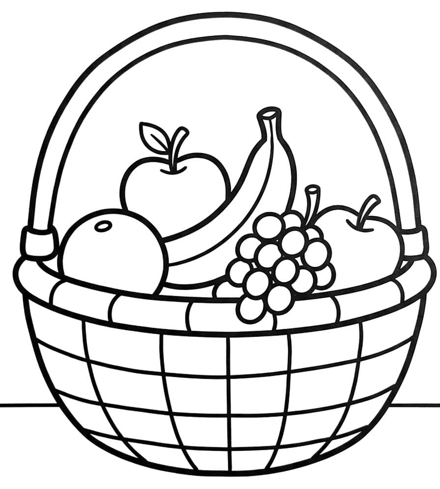 Tekenen Fruitmand eenvoudig
