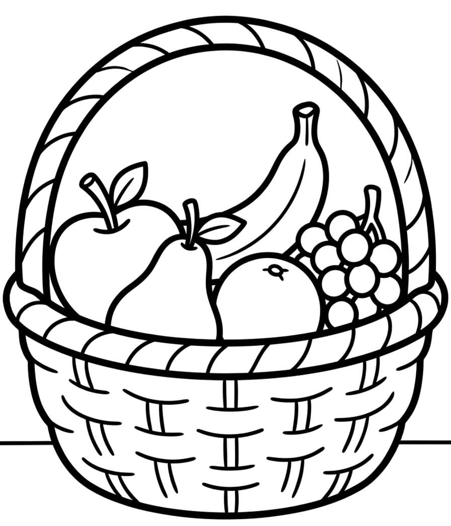 Tekenen Fruitmand gratis