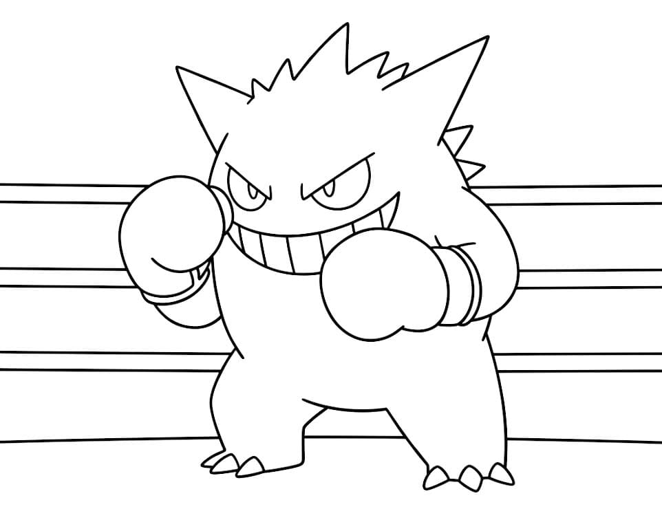 Tekenen Gengar gratis afdrukbaar