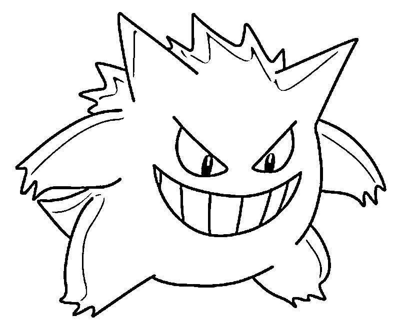 Tekenen Gengar gratis simpel