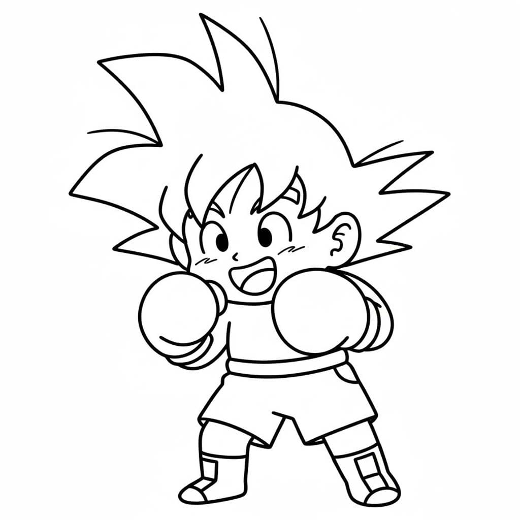 Tekenen Goku gratis voor kinderen