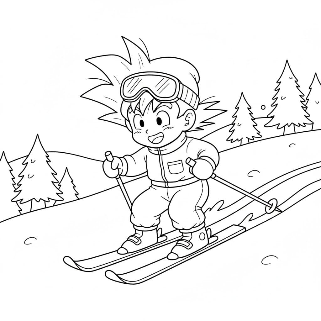 Tekenen Goku voor kinderen