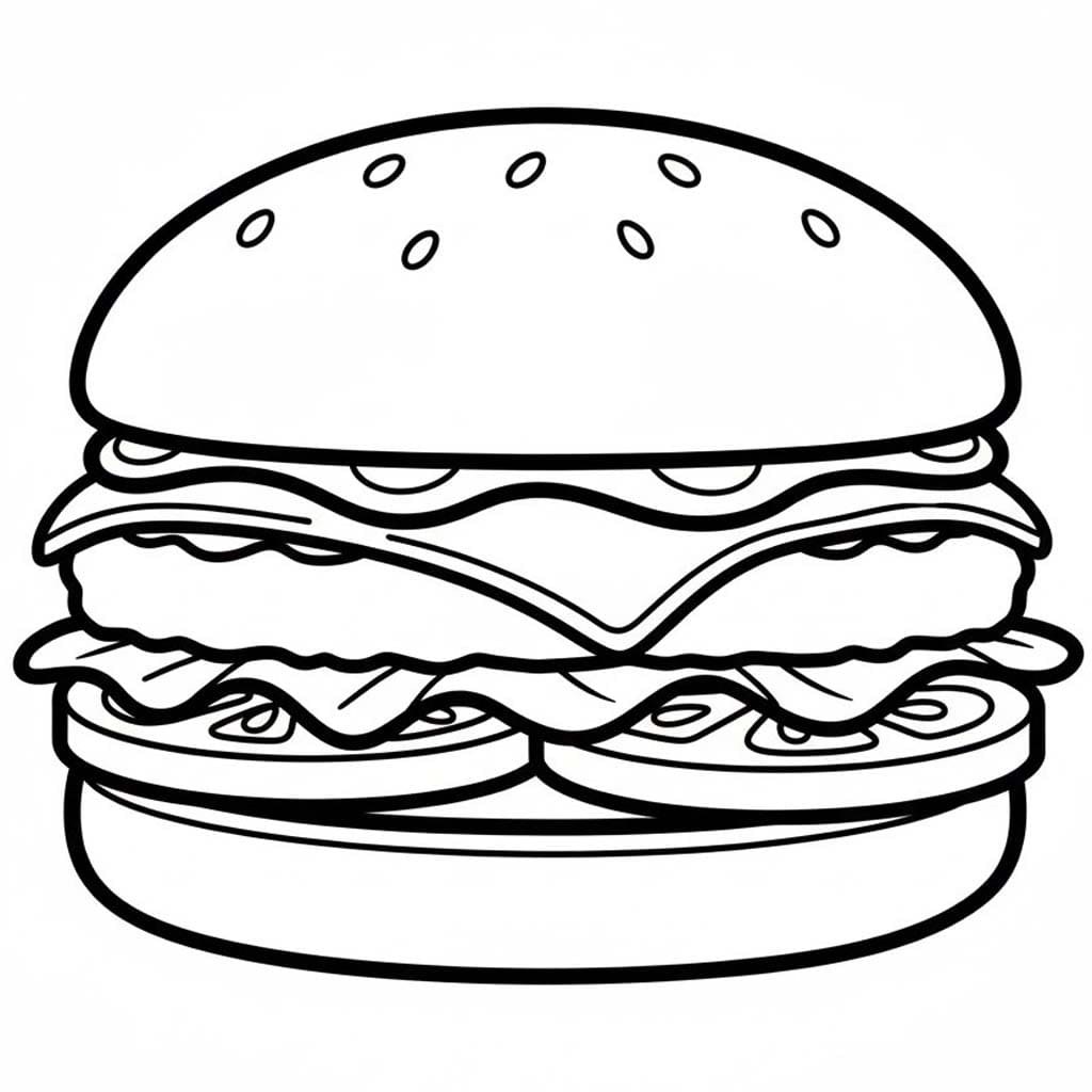 Tekenen Hamburger basis