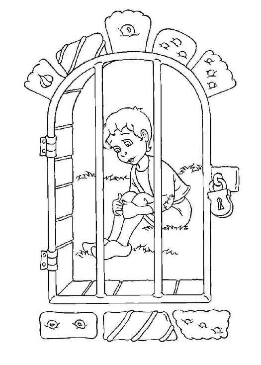 Tekenen Hans En Grietje afdrukbaar basis