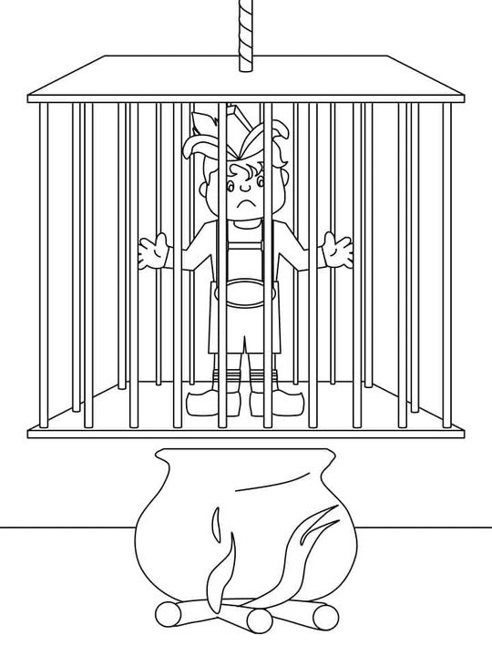 Tekenen Hans En Grietje eenvoudig