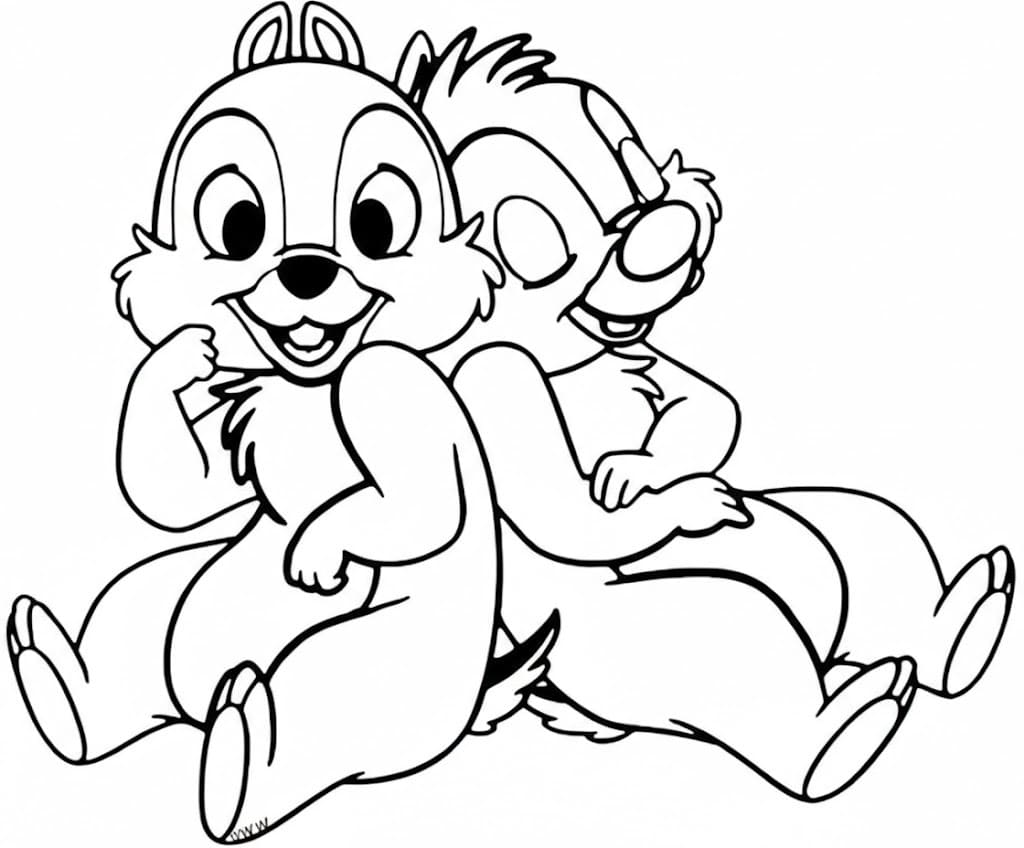 Tekenen Knabbel en Babbel afdrukbaar simpel