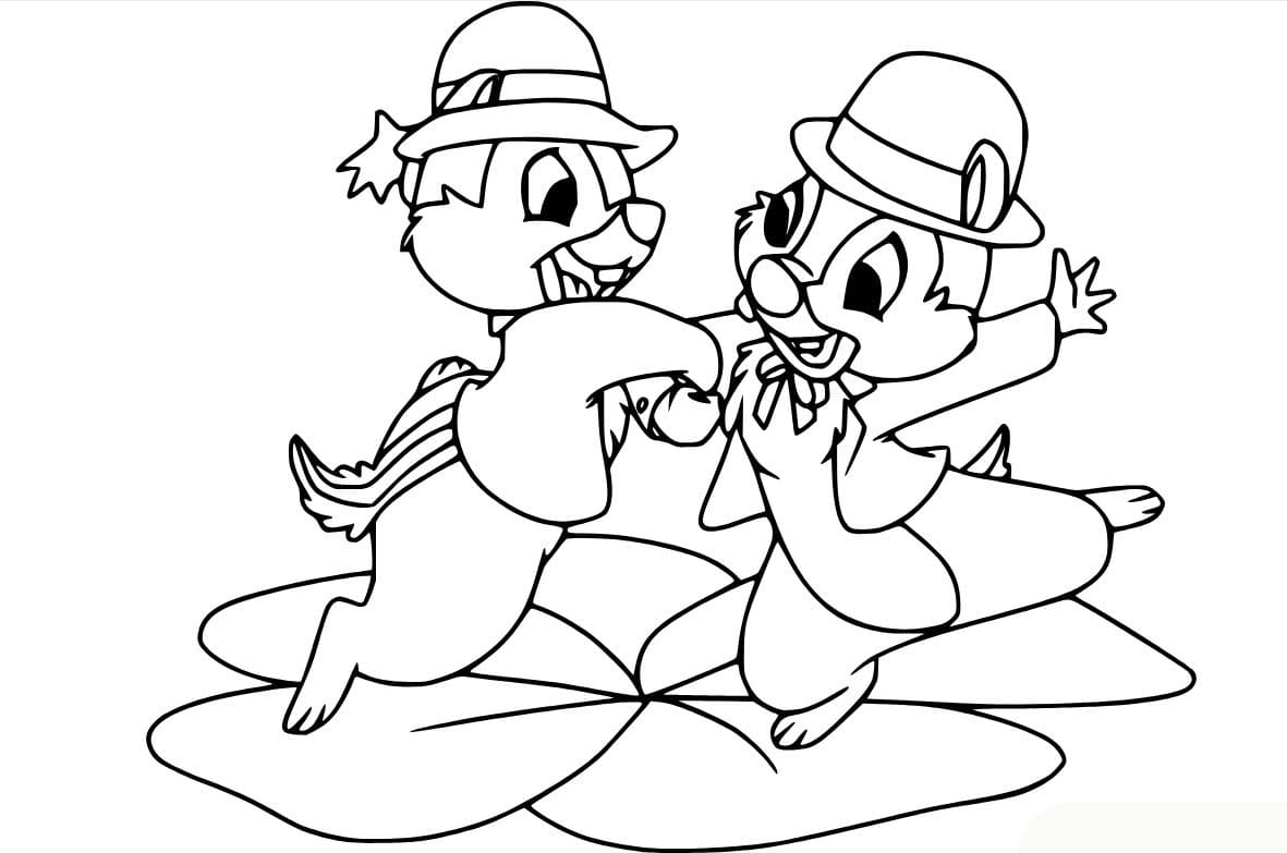 Tekenen Knabbel en Babbel gratis afdrukbaar simpel