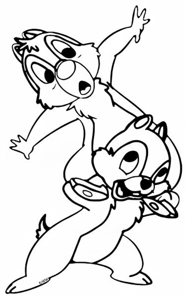 Tekenen Knabbel en Babbel gratis