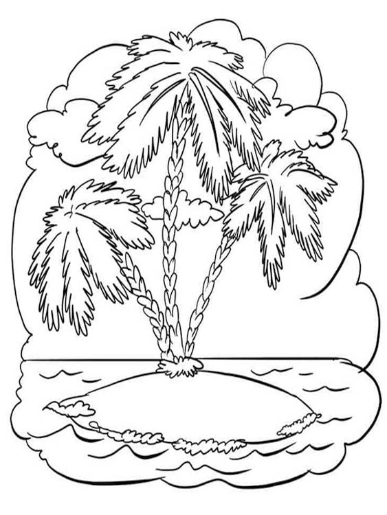Tekenen Palmboom eenvoudig