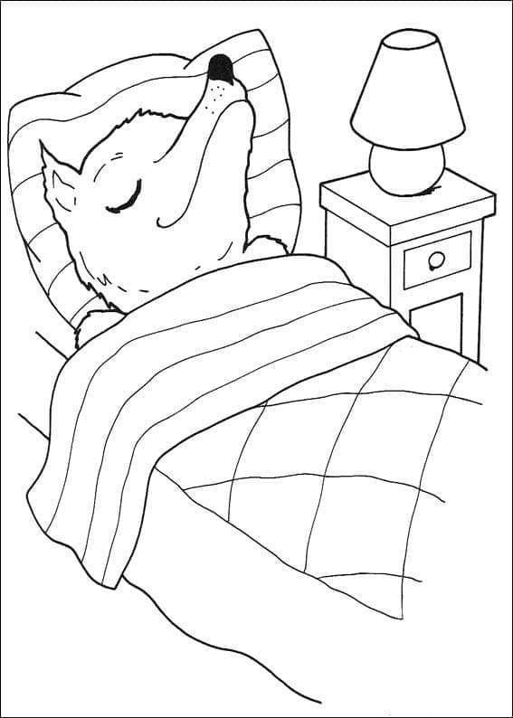 Tekenen Roodkapje afdrukbaar simpel