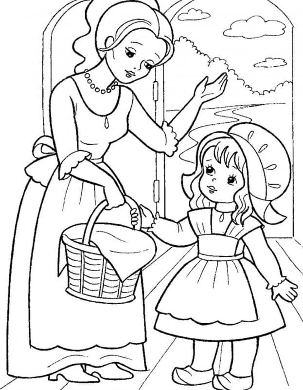 Tekenen Roodkapje eenvoudig