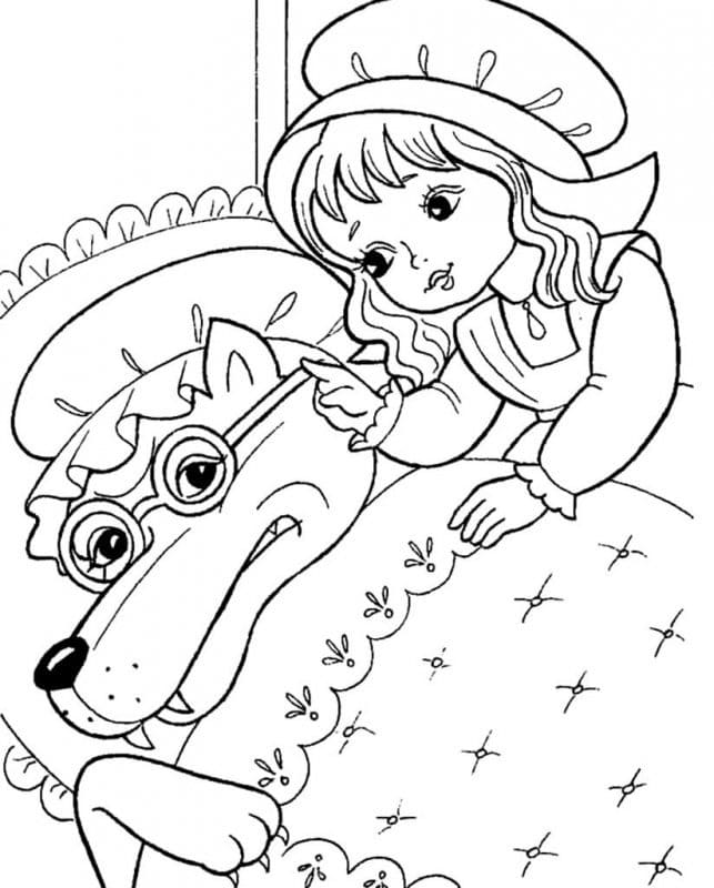 Tekenen Roodkapje gratis basis