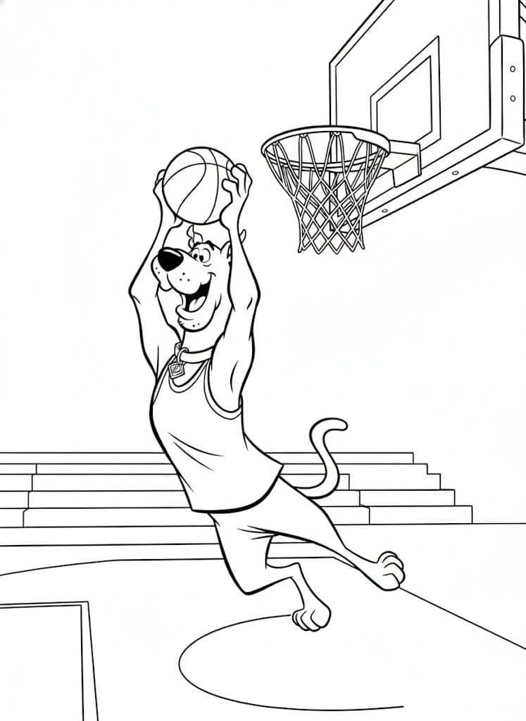 Tekenen Scooby Doo gratis afdrukbaar