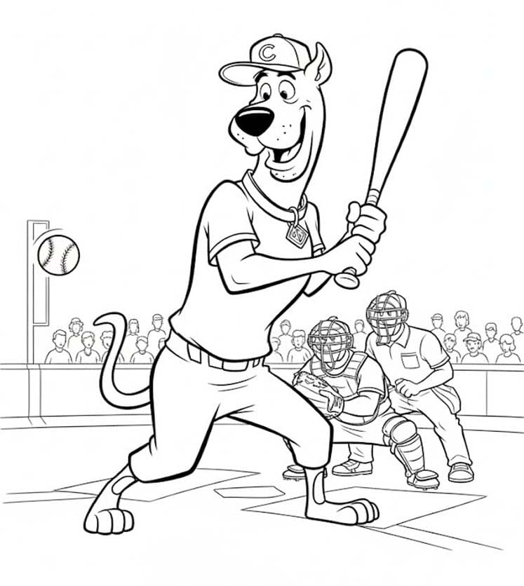 Tekenen Scooby Doo gratis voor kinderen