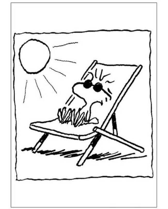 Tekenen Snoopy afdrukbaar simpel