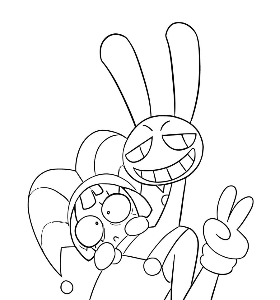 Tekenen The Amazing Digital Circus voor kinderen