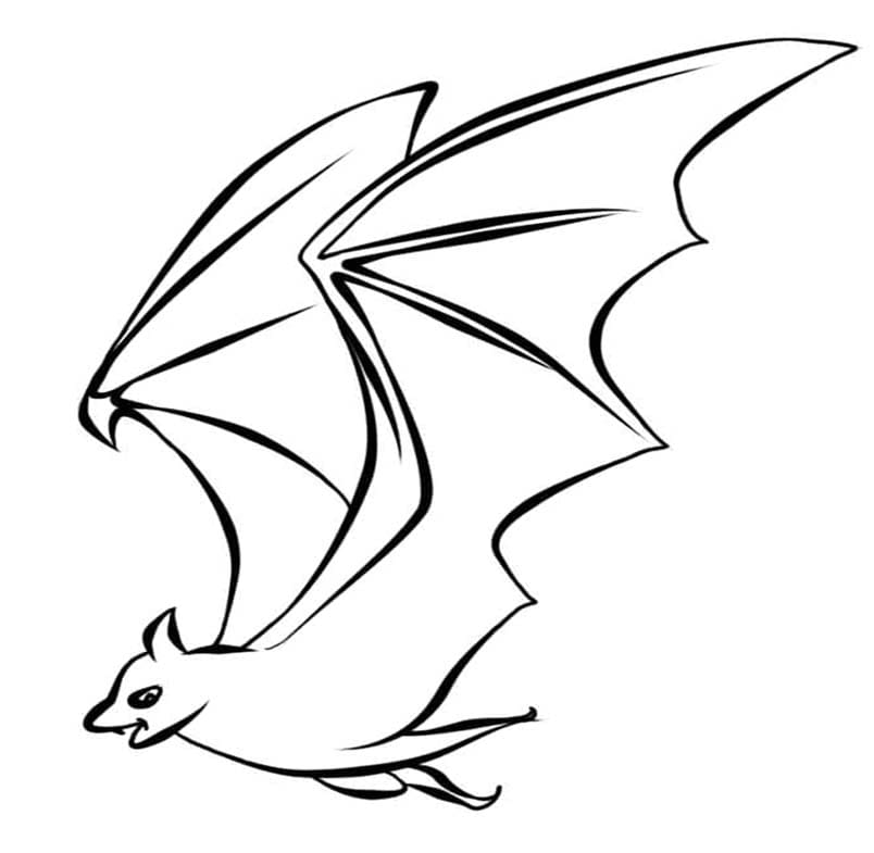 Tekenen Vleermuizen afdrukbaar eenvoudig