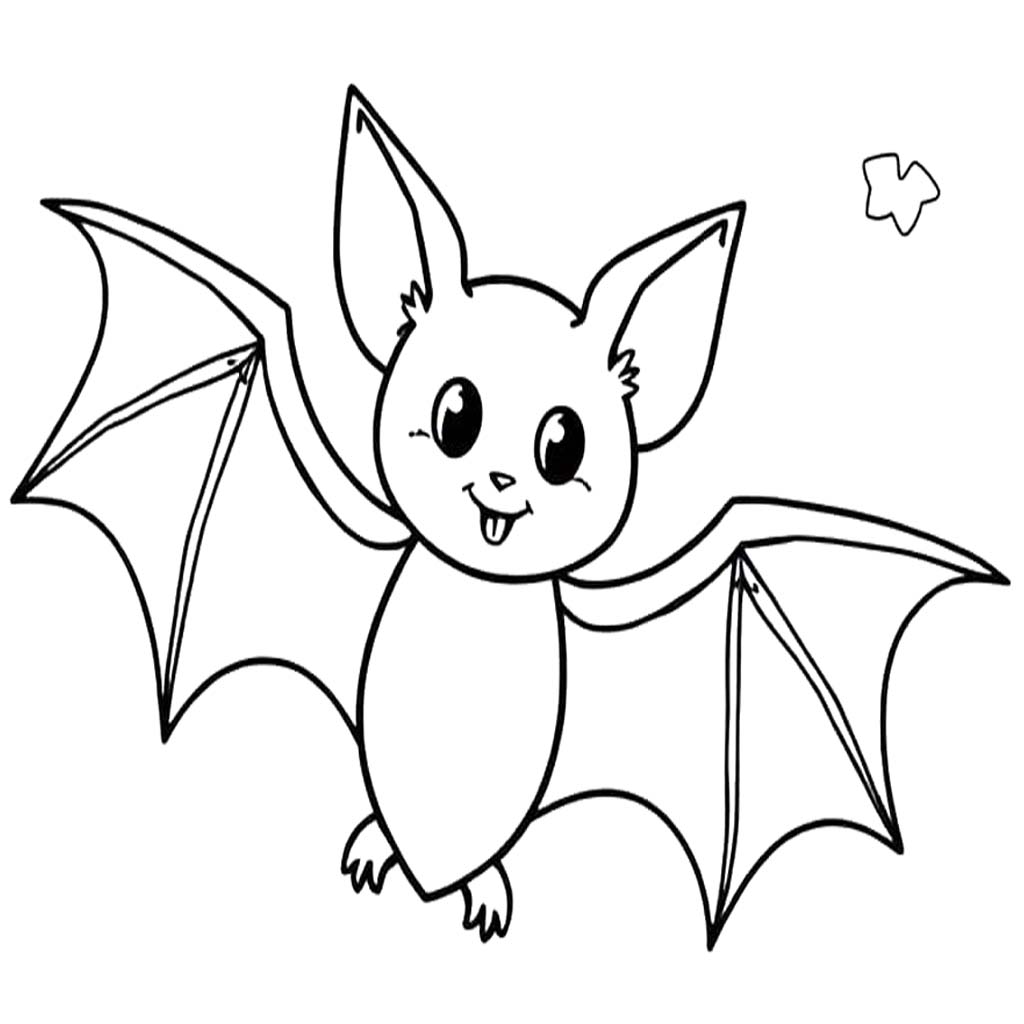 Tekenen Vleermuizen afdrukbaar voor kinderen
