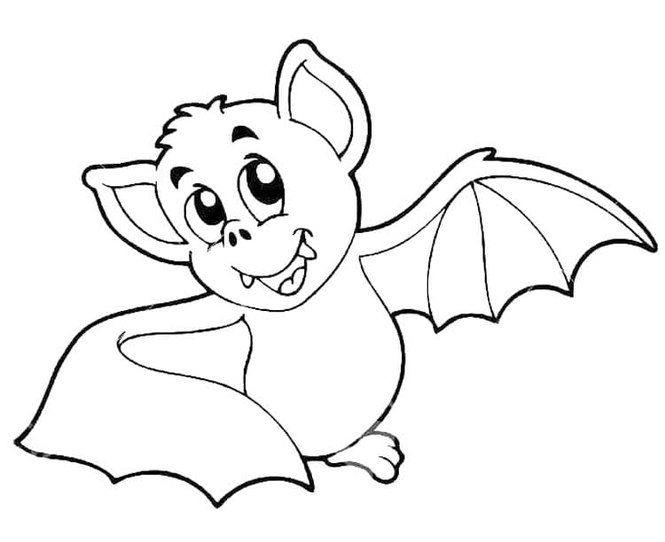 Tekenen Vleermuizen gratis afdrukbaar eenvoudig