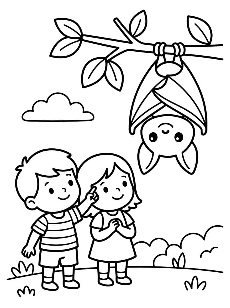 Tekenen Vleermuizen gratis basis