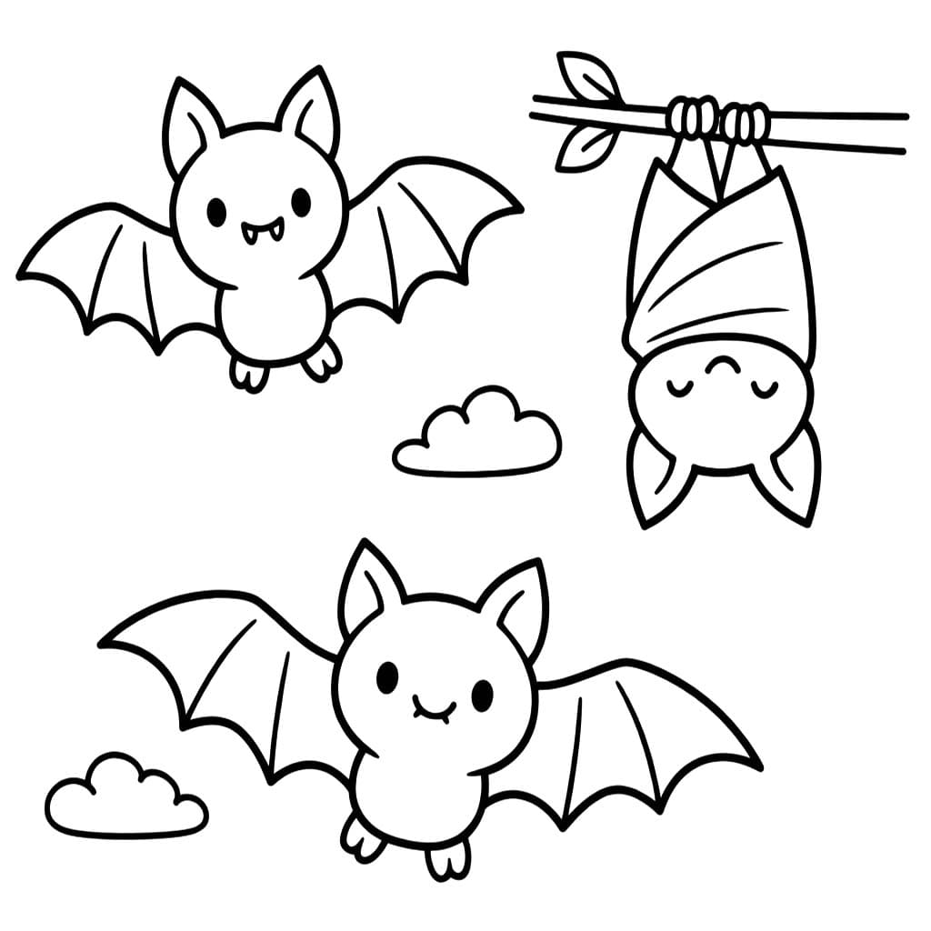 Tekenen Vleermuizen simpel