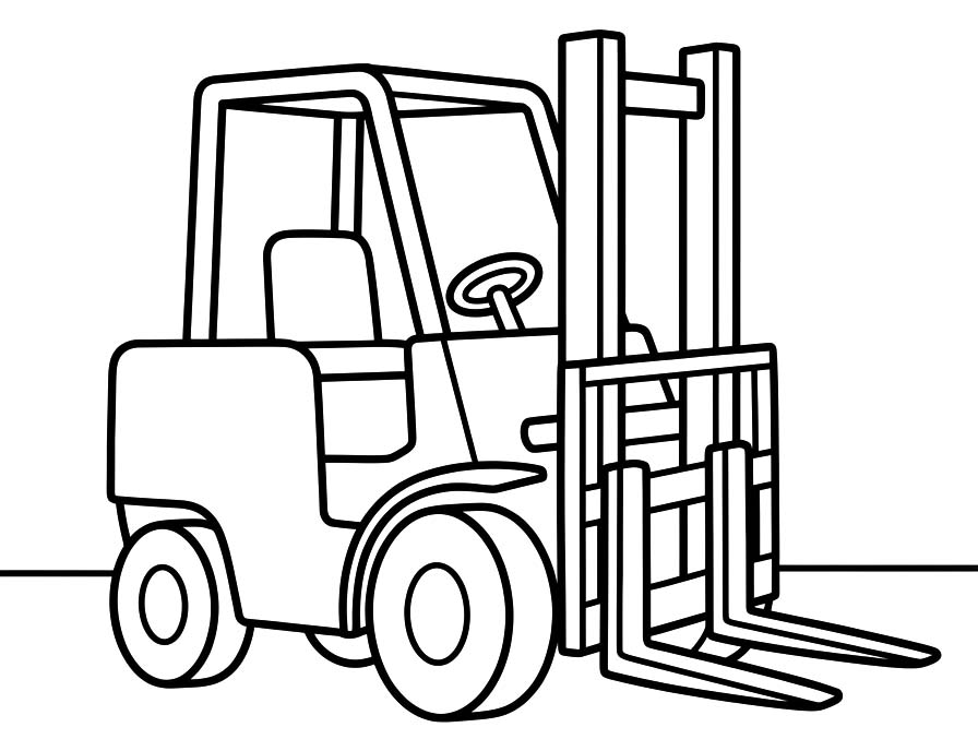 Tekenen Vorkheftruck basis