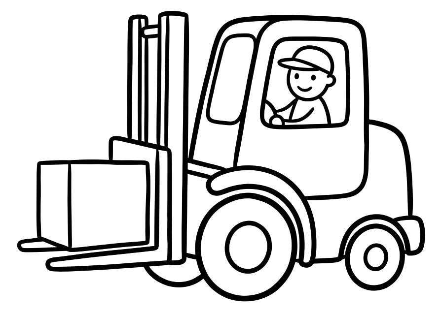 Tekenen Vorkheftruck gratis basis