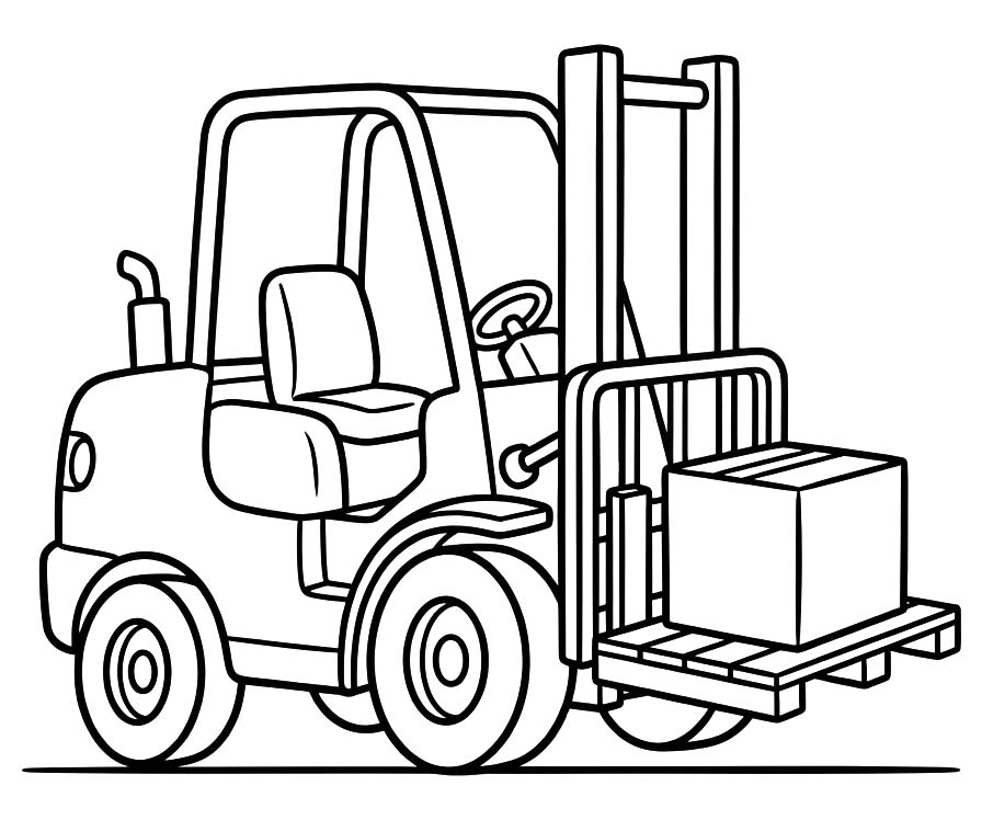 Tekenen Vorkheftruck