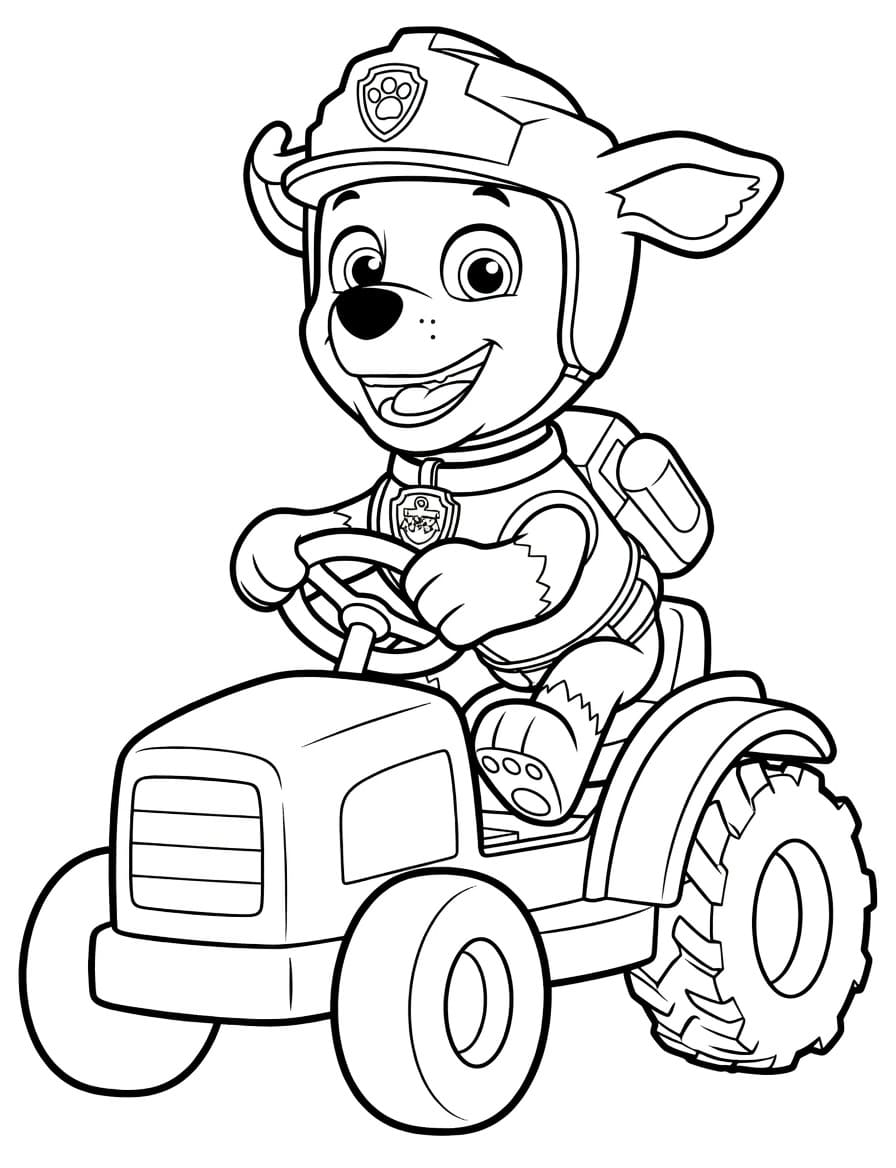 Tekenen Zuma Paw Patrol afdrukbaar