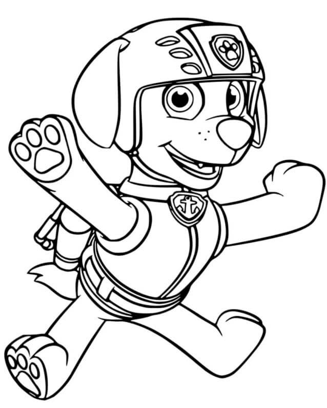 Tekenen Zuma Paw Patrol afdrukbaar simpel