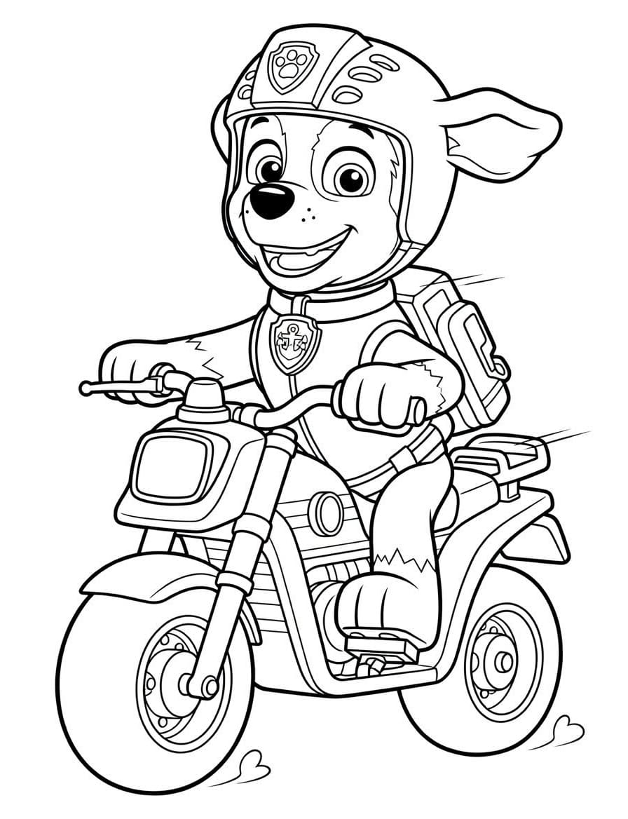 Tekenen Zuma Paw Patrol gratis afdrukbaar
