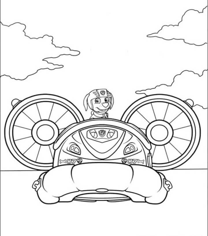 Tekenen Zuma Paw Patrol gratis eenvoudig