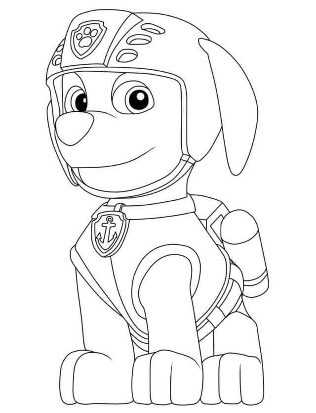 Tekenen Zuma Paw Patrol simpel