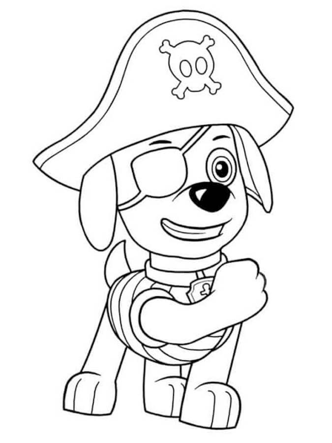 Tekenen Zuma Paw Patrol voor kinderen