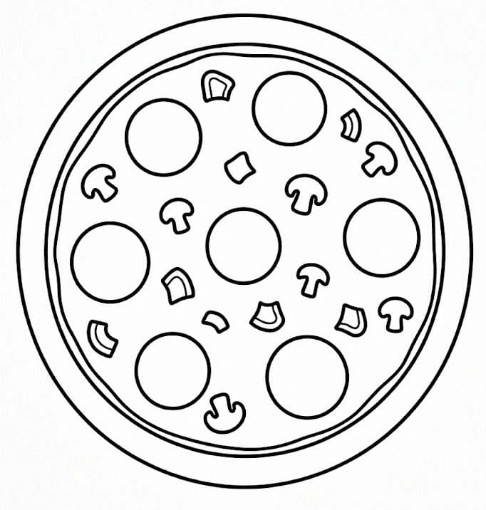 Tekening Pizza basis