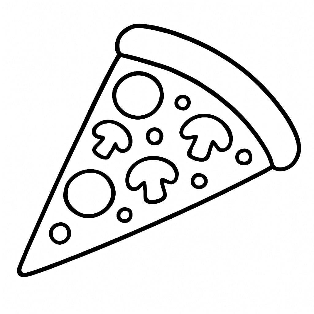 Tekening Pizza gratis afdrukbaar basis