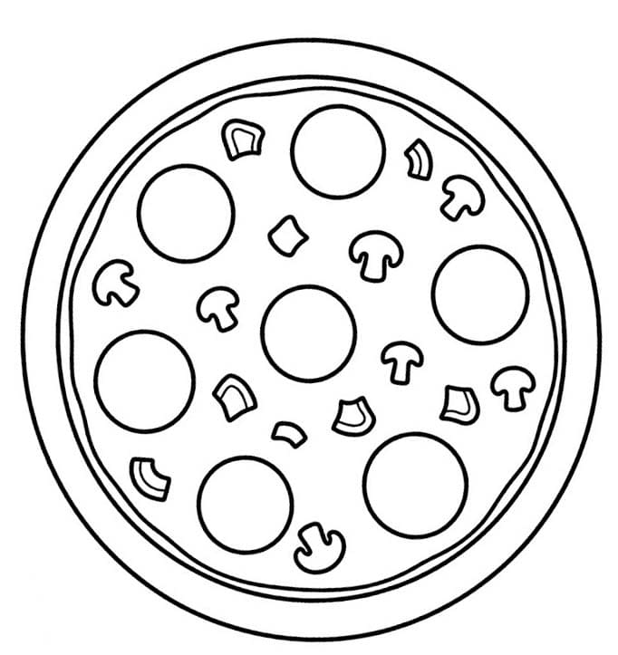 Tekening Pizza gratis basis