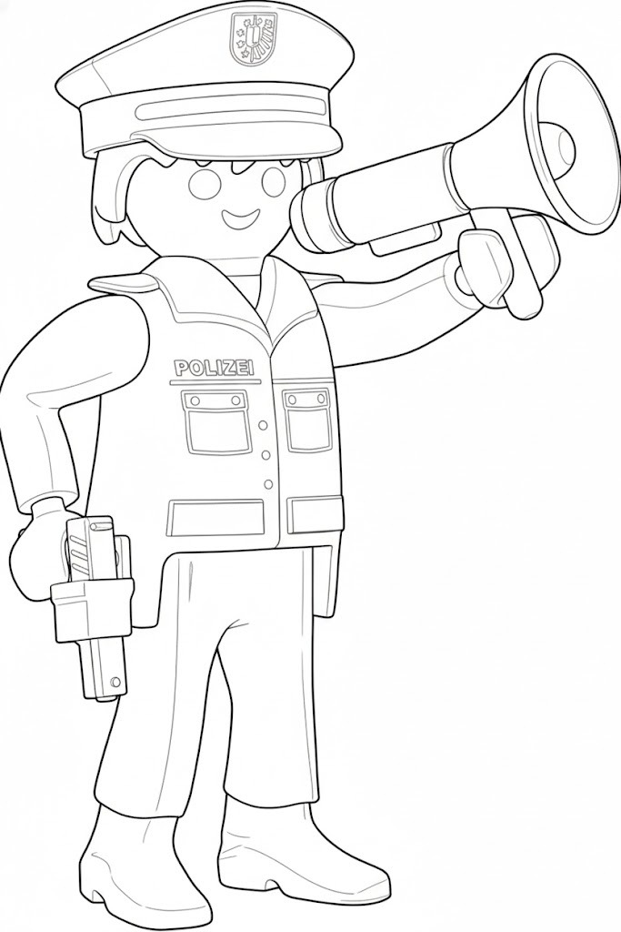 Tekening Playmobil afdrukbaar simpel