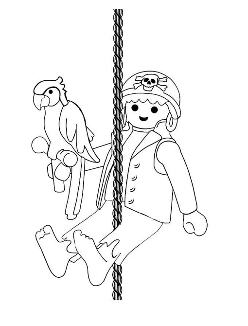 Tekening Playmobil gratis afdrukbaar eenvoudig