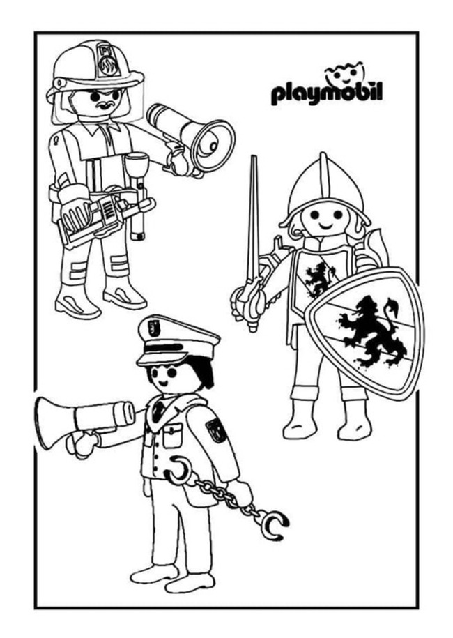 Tekening Playmobil gratis